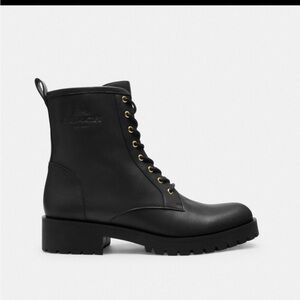 Coach Black Combat Boots